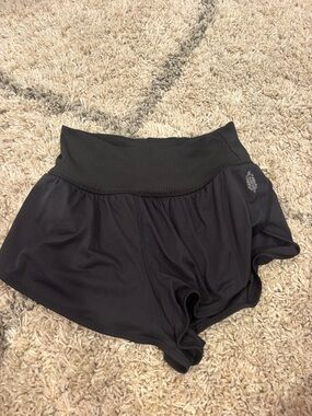 FP Movement by Free People Black Layered Athletic Shorts